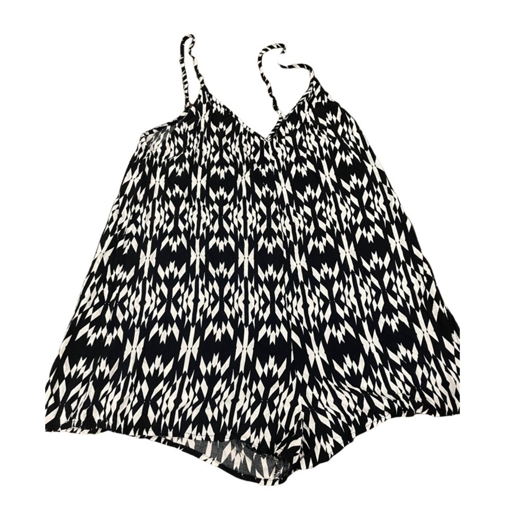 Victoria Secret romper, adjustable, lounge wear, pajamas. Black and white Aztec